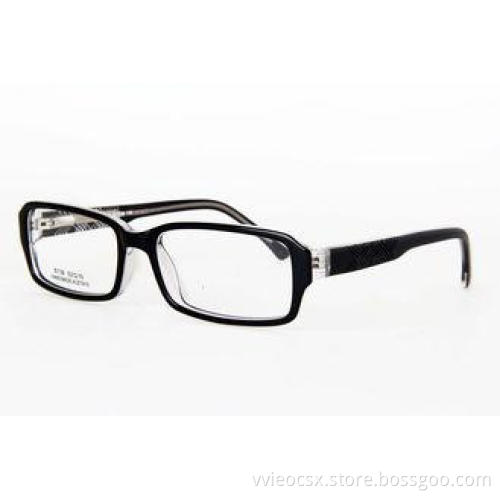 Black Rectangular Acetate Eyeglass Frames For Women , 2014
